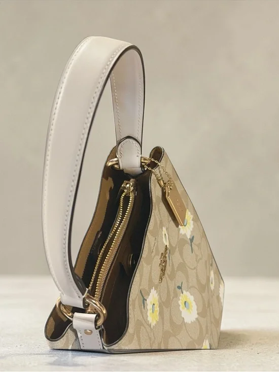 Coach Mollie Bucket Bag 22 Signature Canvas Daisy Floral - Picture 12 of 15